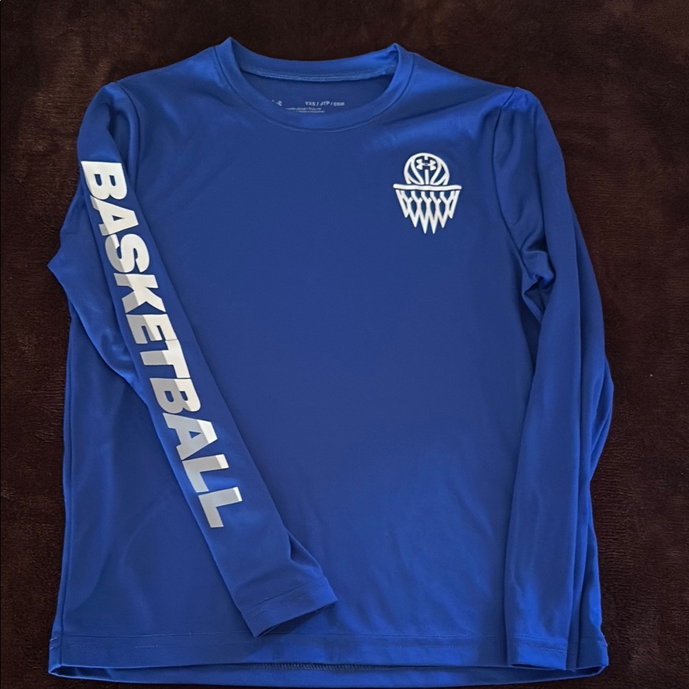 Under Armour Blue Long Sleeve Basketball Tee